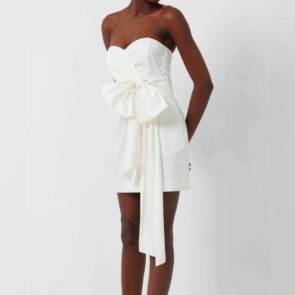 NWT French Connection Strapless Tie Mini Dress - Picture 2 of 6